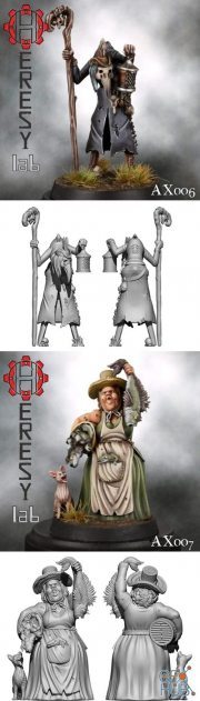 AX006 Melchior and AX007 Gysel – Citizens of the Old World – 3D Print