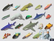 Cubebrush – Fish Cartoon Collection Part 01 Animated