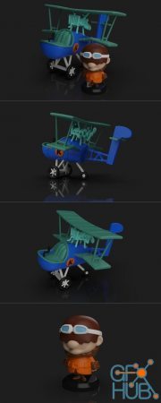 PlaKit Dastardly And Muddley Machines KLUNK PLANE – 3D Print