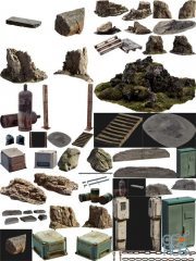 Quixel Megascans – Various models for nature (rocks and plants and some props)