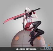 2B from Nier Automata for 3D Print