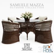 Wicker furniture set Samuele Mazza Vega