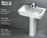 Roca The Gap sink and Thesis basin mixer