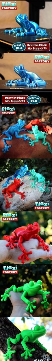 Cute Flexi Print-in-Place Frog – 3D Print