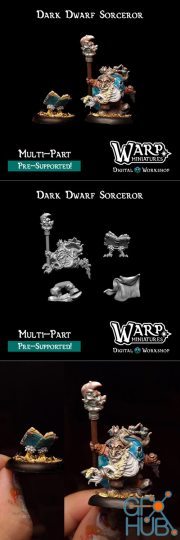 Dark Dwarf Sorcerer – 3D Print
