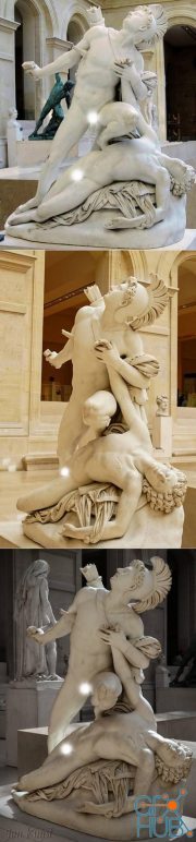 Nisus et Euryale Jean-Baptiste Roman, Louvre Paris, France – 3D Print