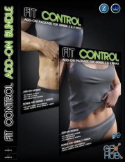 Daz3D, Poser: Fit Control Add-On for Genesis 3 and 8 Bundle