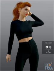 Daz3D, Poser: H&C High Waist Pants Outfit for Genesis 8 Female(s)