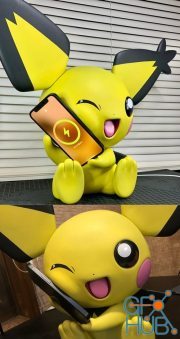 Pichu mobile charger – 3D Print