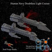 Human Navy Doubtless Light Cruiser – 3D Print