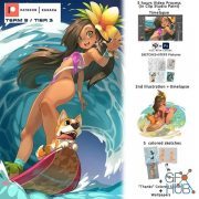 Gumroad – Patreon TERM 09 / TIER 3 : Surfer Girl