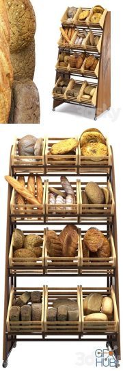 Rack with bread HQ (Vray, Corona)