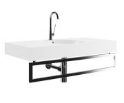 White rectangular sink