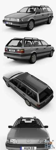 Volkswagen Passat (B3) variant 1988 HUM 3D car