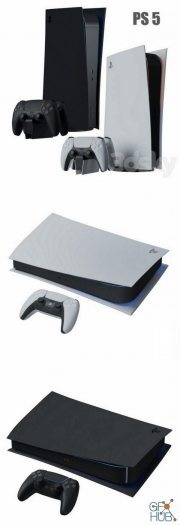 Sony PlayStation 5 console with ps5 gamepad