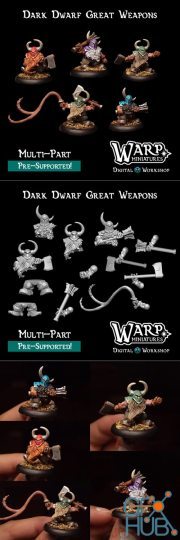 Dark Dwarf Great Weapons – 3D Print