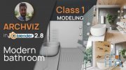 Skillshare – Archviz in Blender 2.8 | Modern Bathroom | Class 1: Modeling