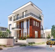 Exterior G 2 modern residential building for render Ethiopia