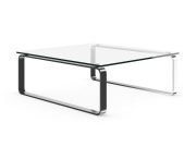 Modern glass and metal table