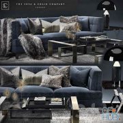 The Sofa & Chair Company set 05 (sofa, table, accessories)