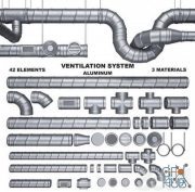 Ventilation System H-Poly (3ds Max)