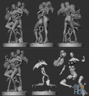 Poison Ivy and Harley Quinn Diorama – 3D Print