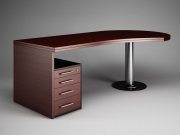 Desk with asymmetrical table top