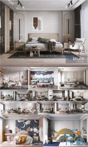Bedroom Interior 40 3D-Scenes Collection 2020-2021