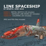Gumroad – Line Spaceship by Sparth