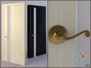 Doors with a gold handle