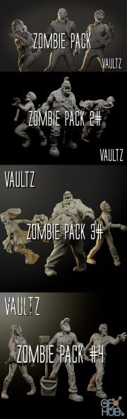 Vault Z - Zombie Pack 1-4 – 3D Print