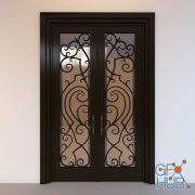 Double doors with pattern