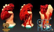 Crushed Valentines Heart V 1-4 – 3D Print