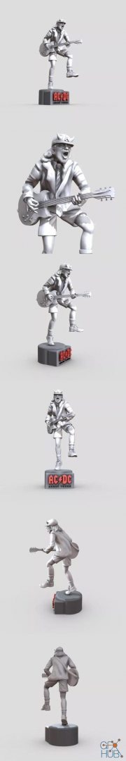 Angus Young – ACDC – 3D Print