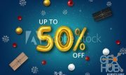 Christmas Sale Promotional Banner for Winter Holiday (AI)