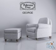Armchair and pouffe George Poltrona Frau