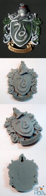 Coat of Arms - Syltherin - 3D Print