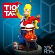 Homer Simpsons Barbecue – 3D Print