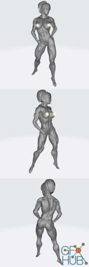 Fitness Competition Pose – 3D Print