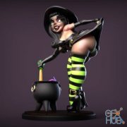 Witch Pinup – 3D Print