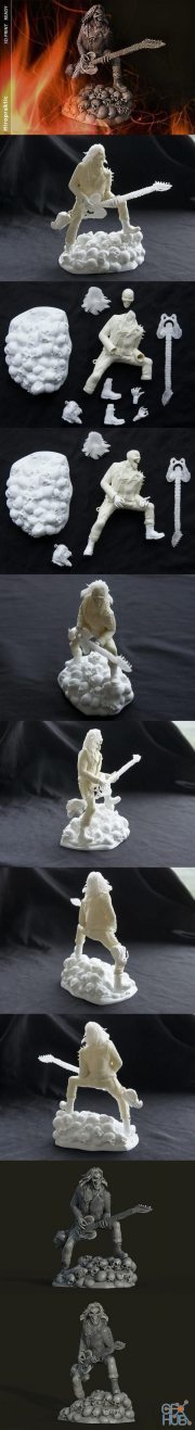 Eddie skull the form of a statuette – 3D Print