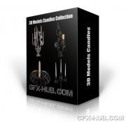 3DDD/3DSky Candles – PRO 3D-models Collection