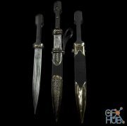 3D antique dagger 1