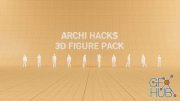 Gumroad – Archi Hacks 3D Human Figures for Rhino V-Ray
