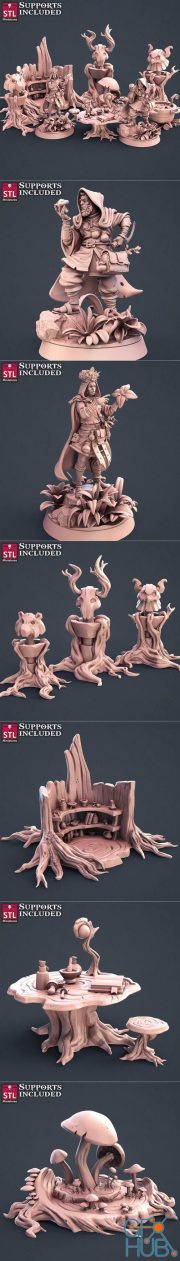 STL Miniatures - Druid Set – 3D Print