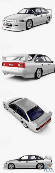 Holden Commodore Touring Car with HQ interior 1993 (max, fbx, obj)