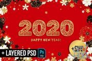 2020 New Year Numbers Illustrations 1663226 (EPS)