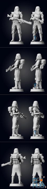 Galactic Marine Figurine - Pose 4 – 3D Print