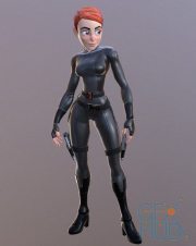 Cartoon Agent Girl game character