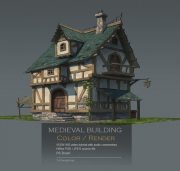 Gumroad – Medieval Building Color Render by Yu Cheng Hong